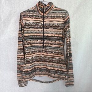 Nike Prolong sleeve printed 1/2 zip shirt medium